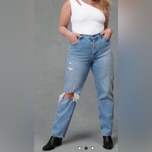 Abercrombie & Fitch Curve Love The Dad High Rise Jeans size‎ 35/20